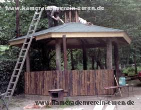 Bau der Grillhütte um 1982